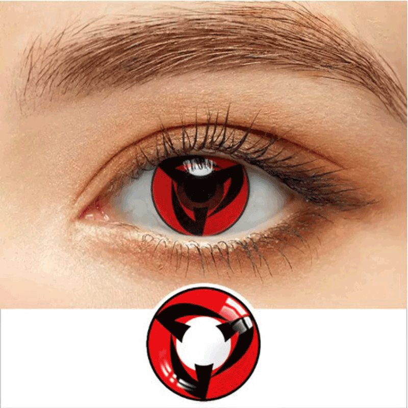 Naruto Kakashi Sharingan Cosplay Red Contact Lenses